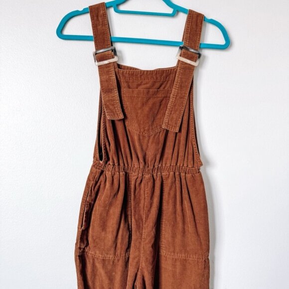 Very J Brown Cotton Corduroy Overalls Size Small - Picture 3 of 10